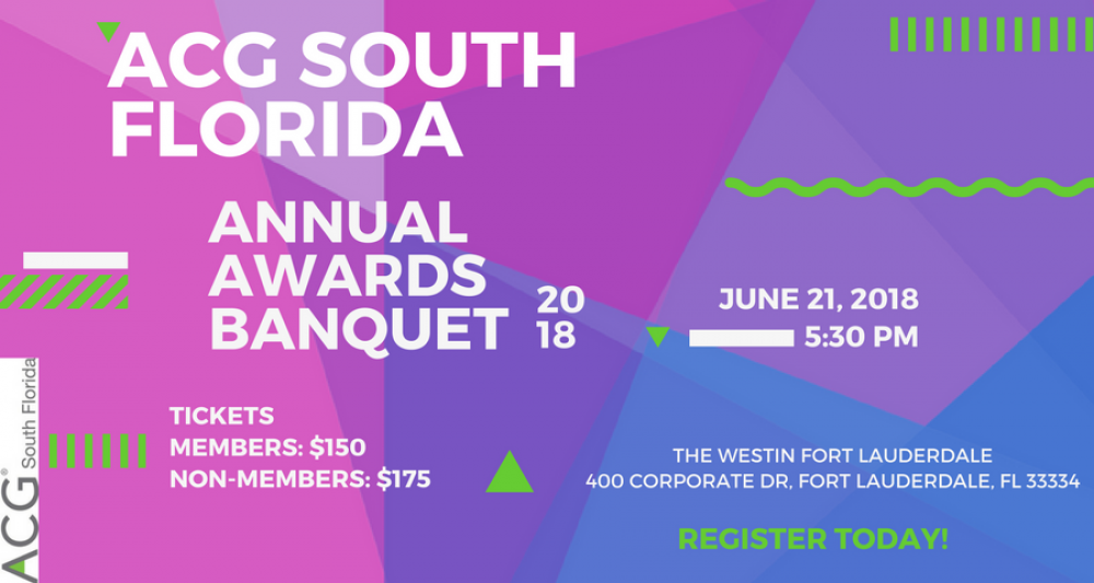 ACG Annual Awards Dinner 2018 ACG South Florida